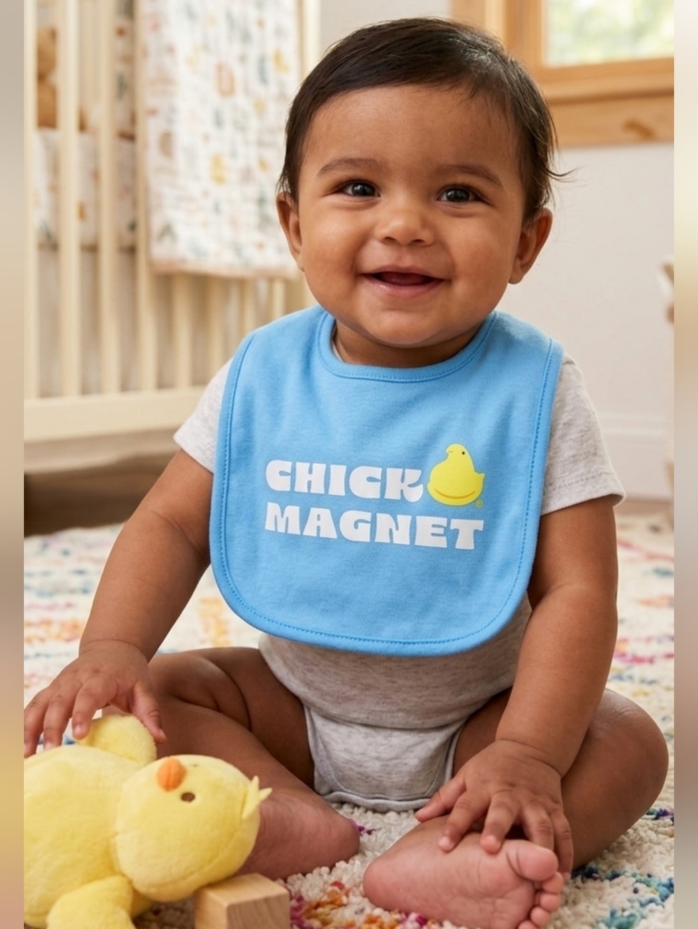 Peeps Bunny Baby Bibs Blue